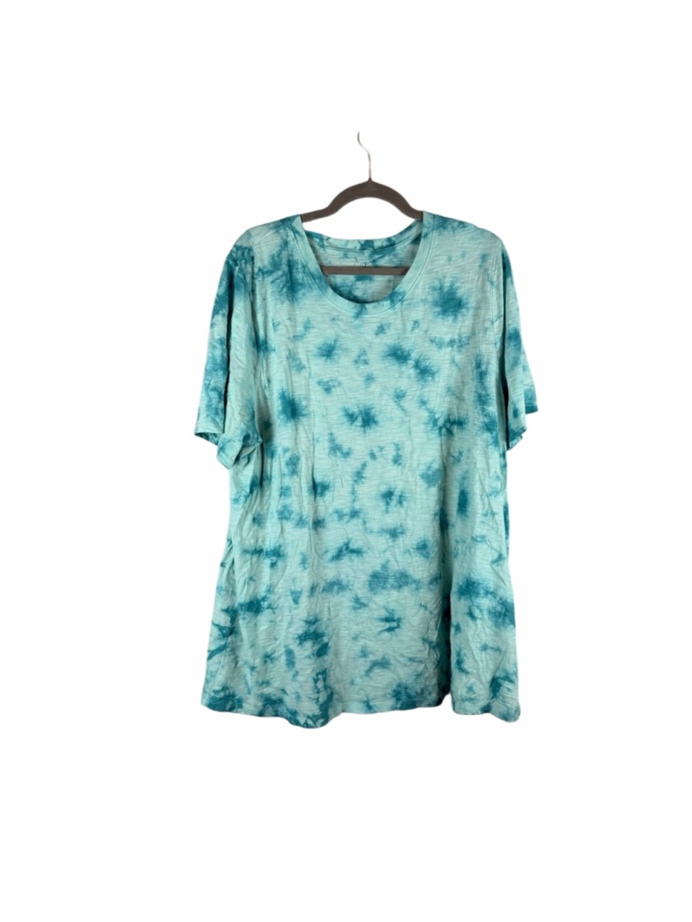 Lane Bryant Classic Perfect Sleeve Tie Dye Tee Aqua Blue Plus Size 18/20